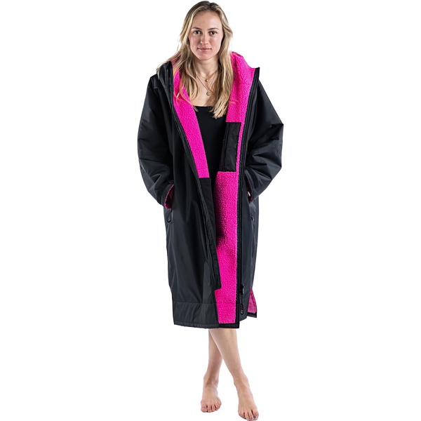 2026 Dryrobe Advance Langarm-Umkleidemantel DALSV3  Black / Rosa